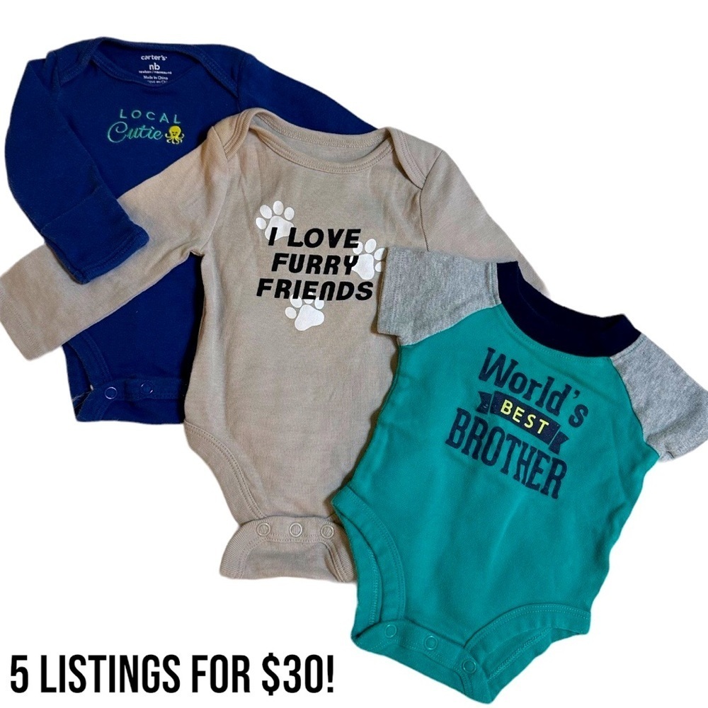 Baby Boy newborn onesies bodysuit lot